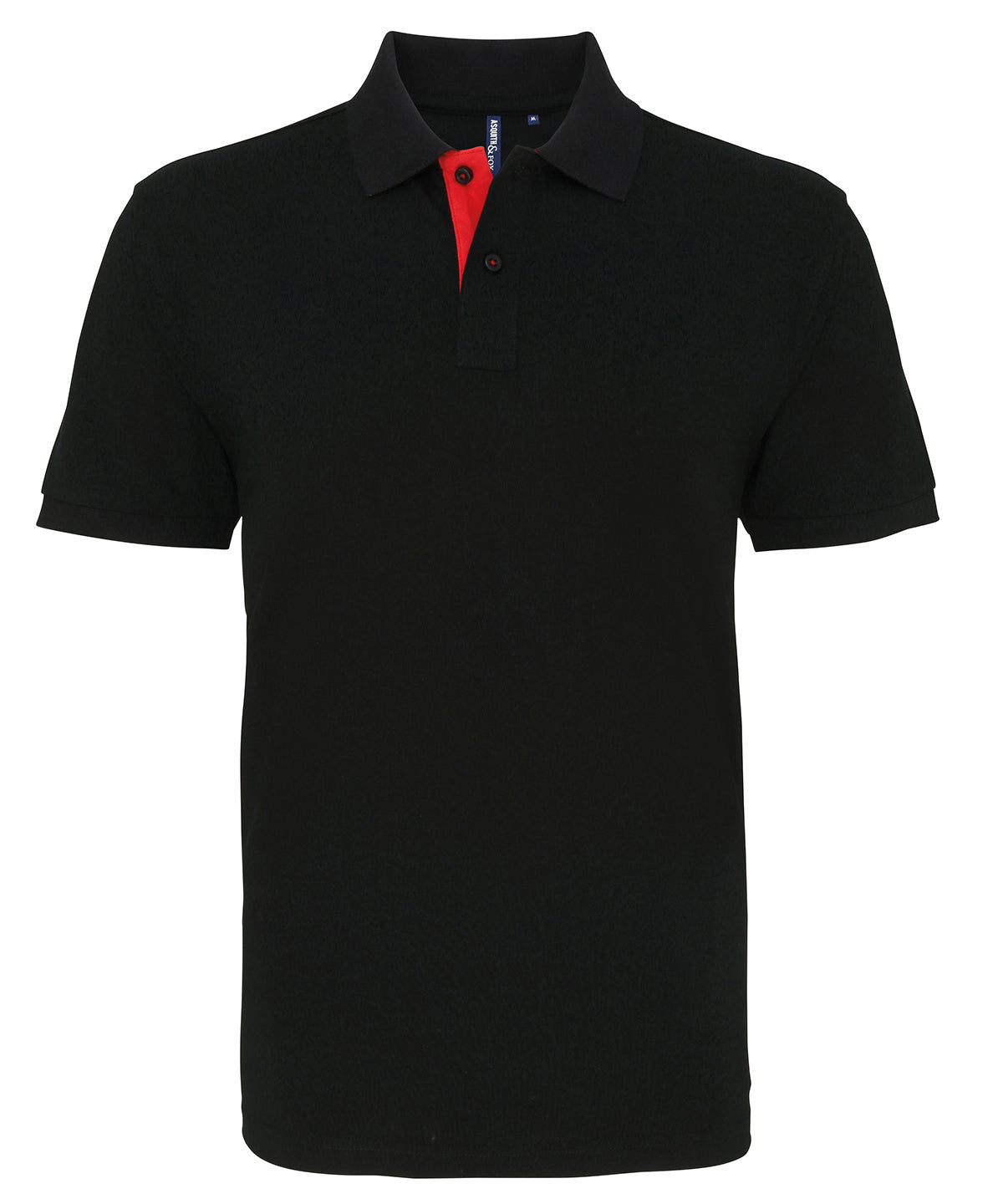 Men's classic fit contrast polo - Black/Red