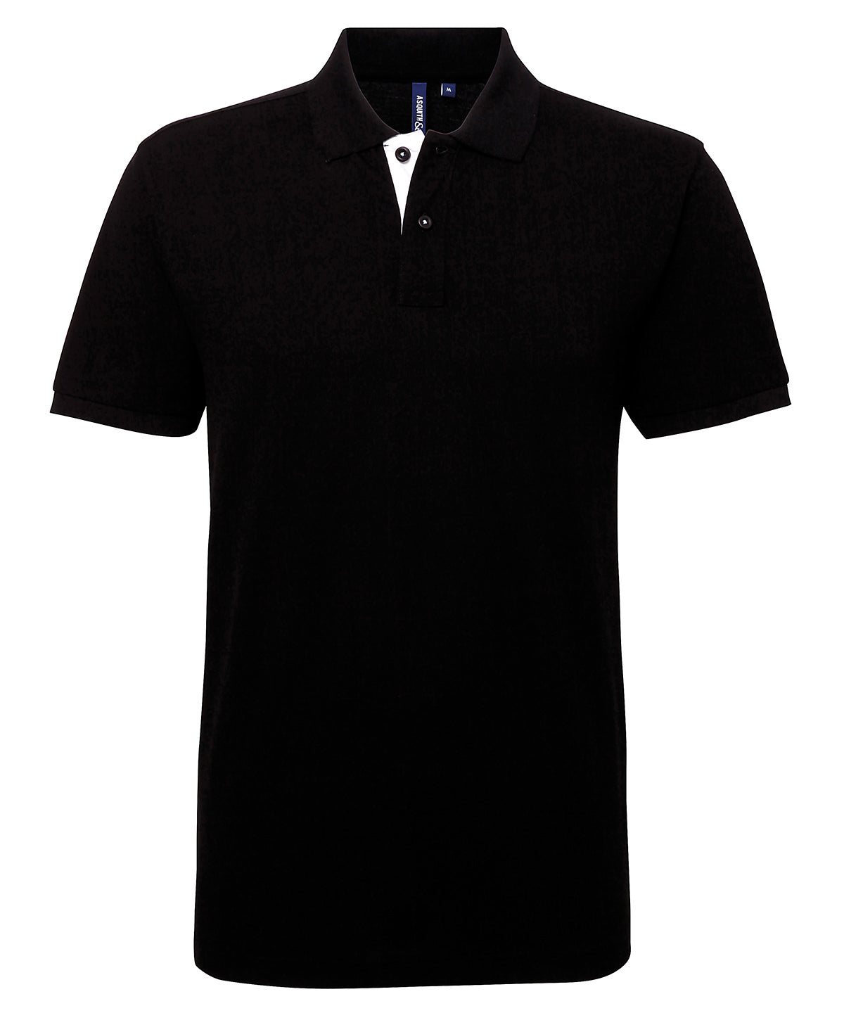 Men's classic fit contrast polo - Black/White