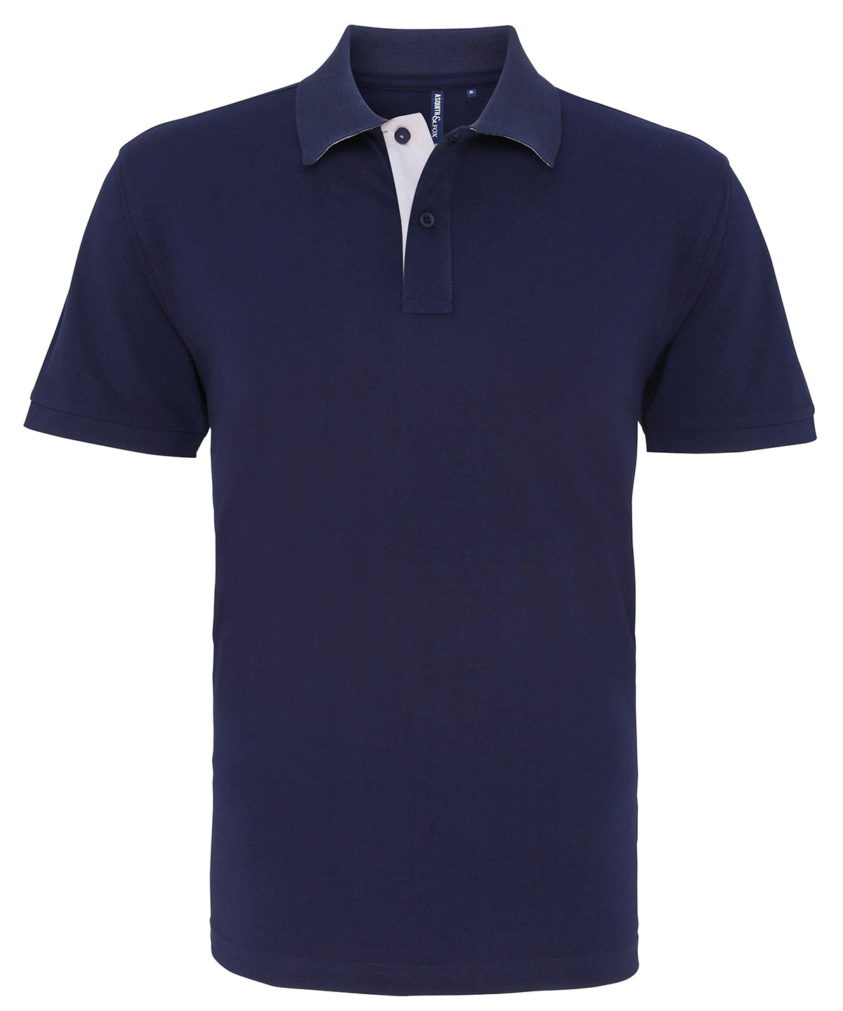 Men's classic fit contrast polo - Navy/White