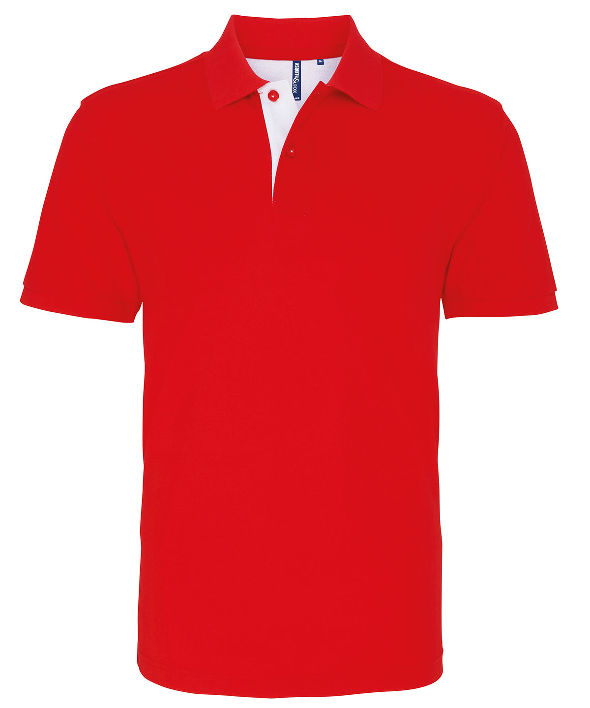 Men's classic fit contrast polo - Red/White