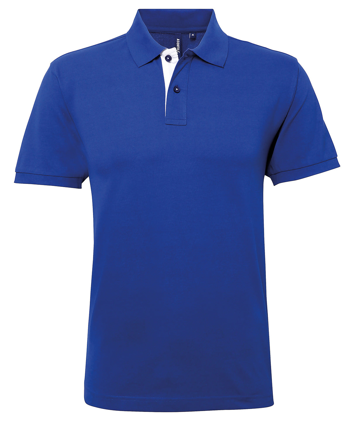 Men's classic fit contrast polo - Royal/White