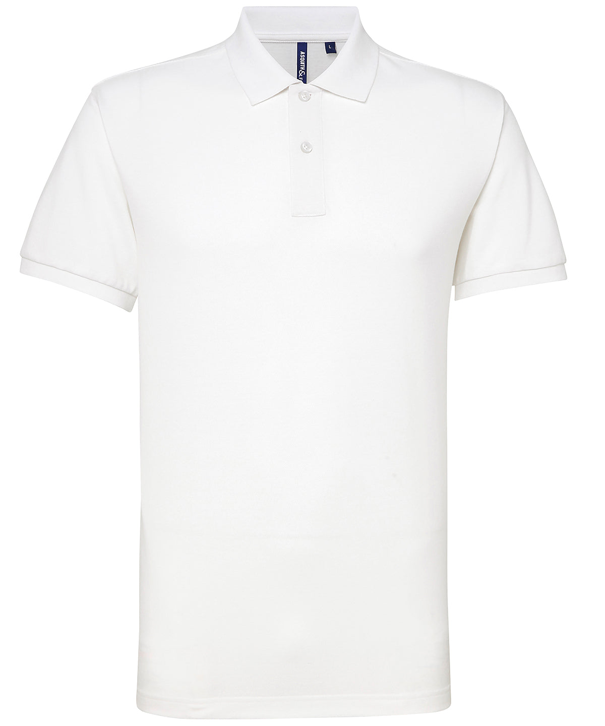 Men’s polycotton blend polo - White