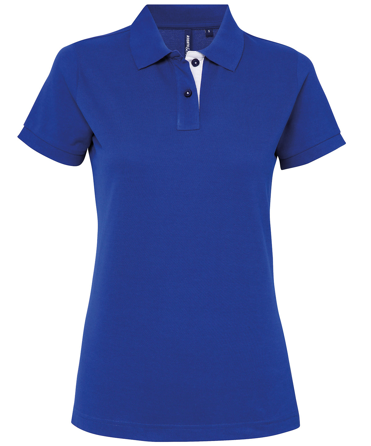 Women's contrast polo - Royal/White