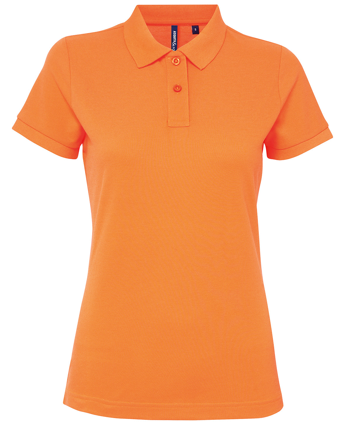 Women’s polycotton blend polo - Neon Orange