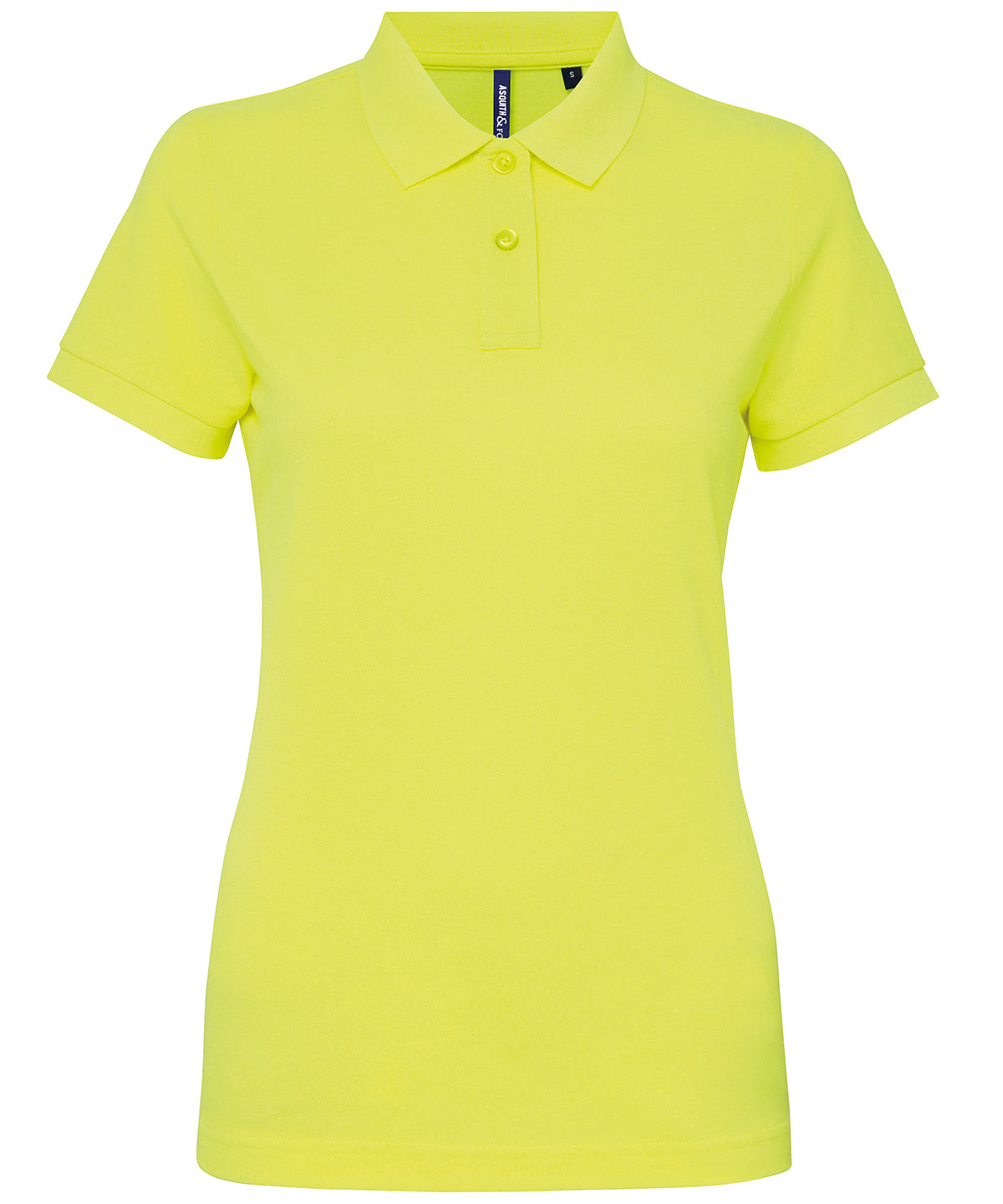 Women’s polycotton blend polo - Neon Yellow