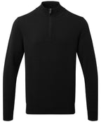 Men's cotton blend ¼ zip sweater