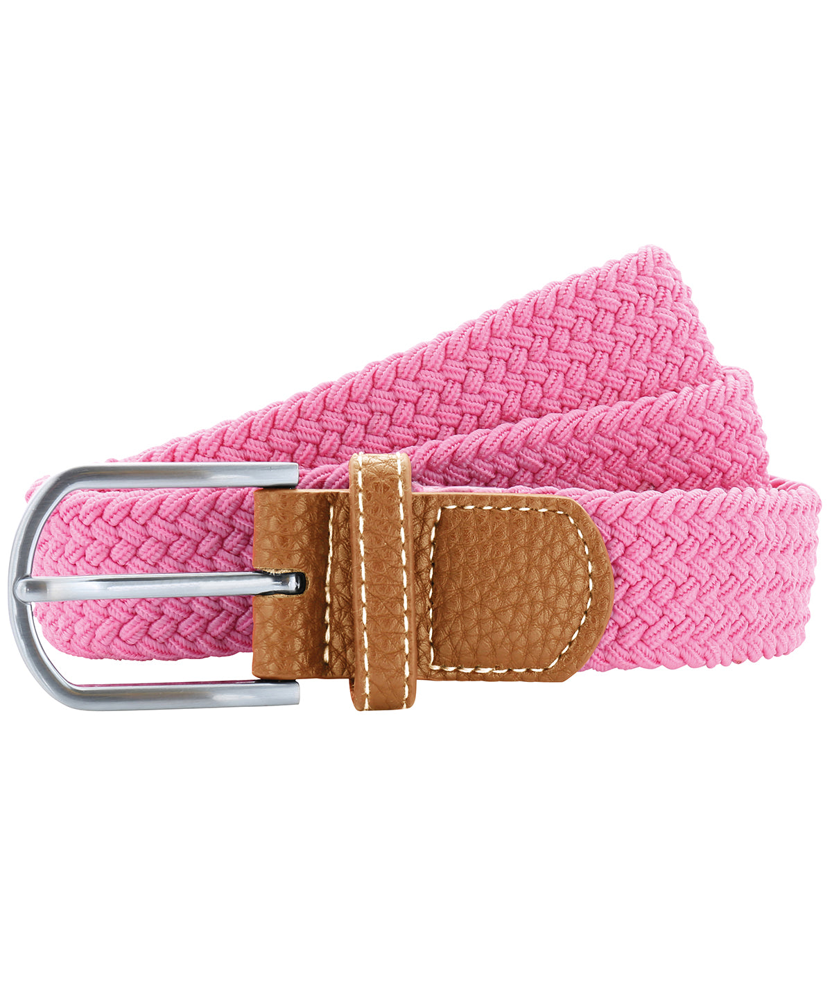 Braid stretch belt - Pink Carnation