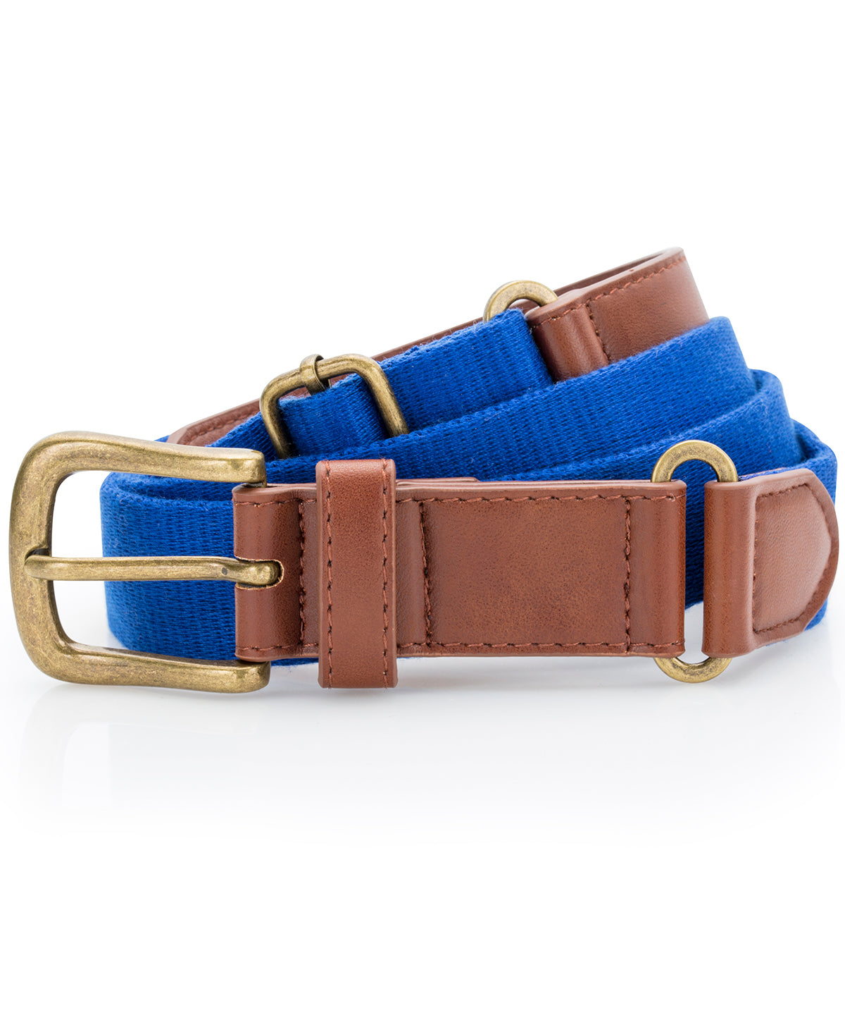 Faux leather and canvas belt - Royal
