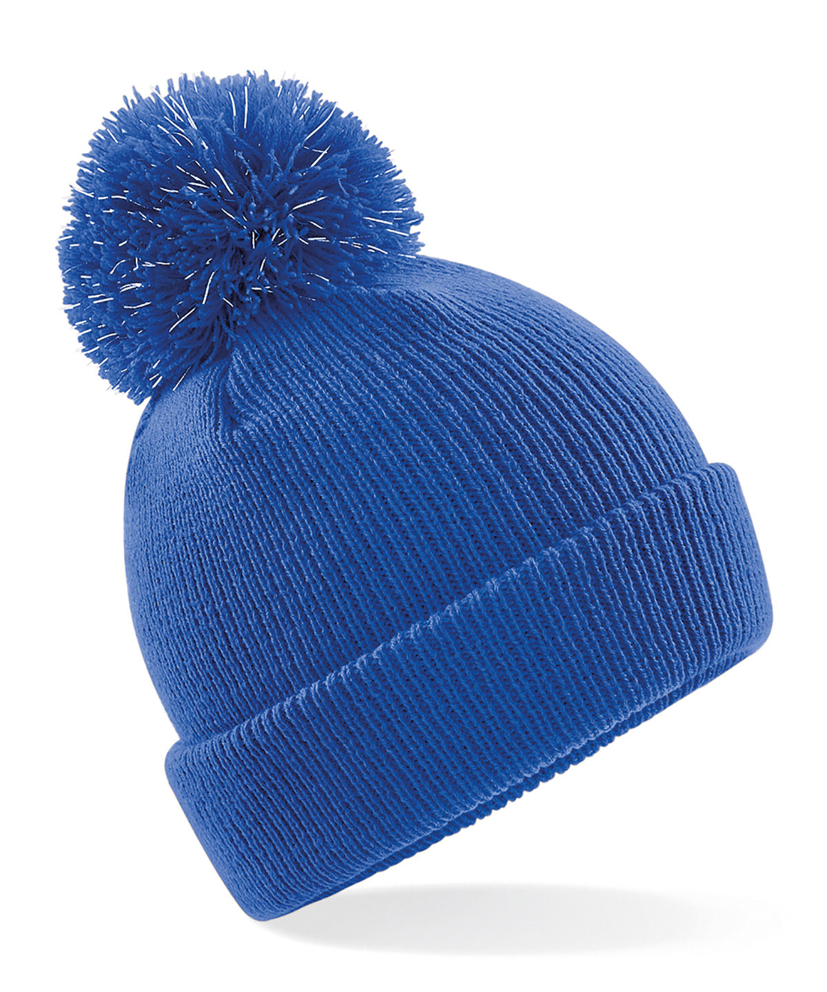 Junior reflective bobble beanie - Bright Royal