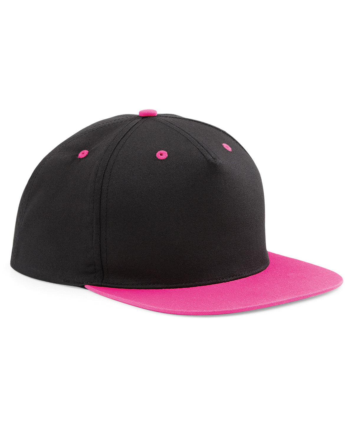 5-panel contrast snapback - Black/Fuchsia