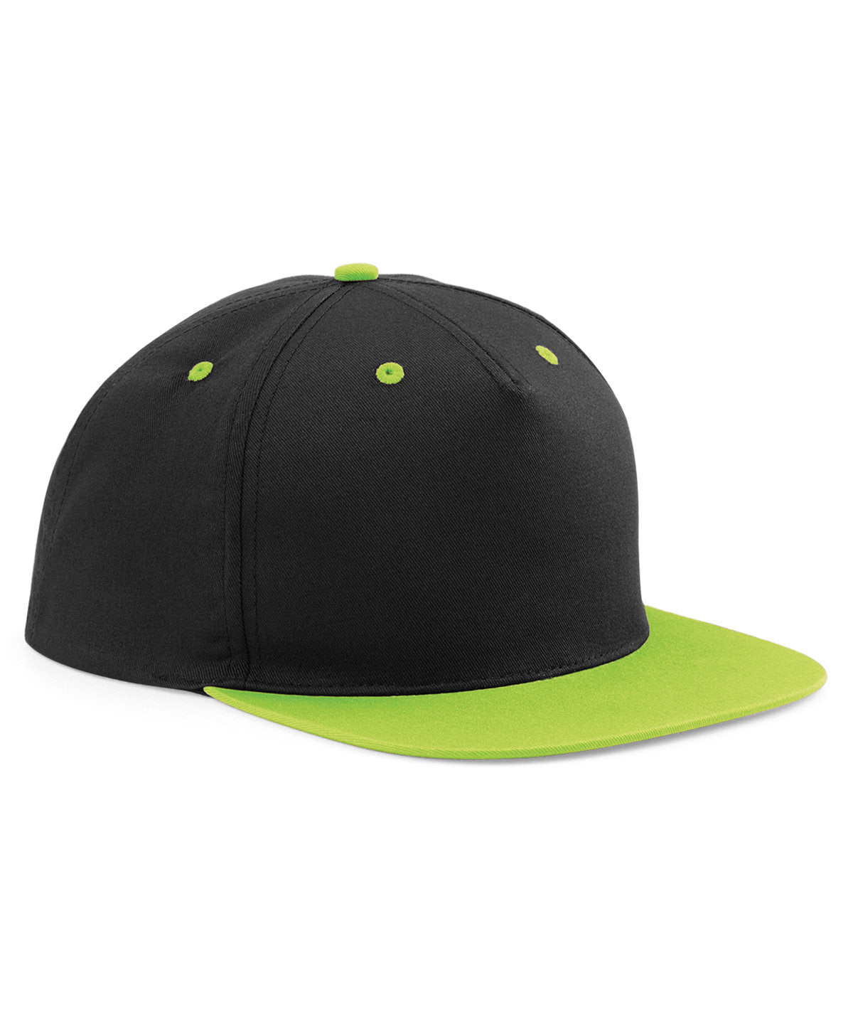 5-panel contrast snapback - Black/Lime Green