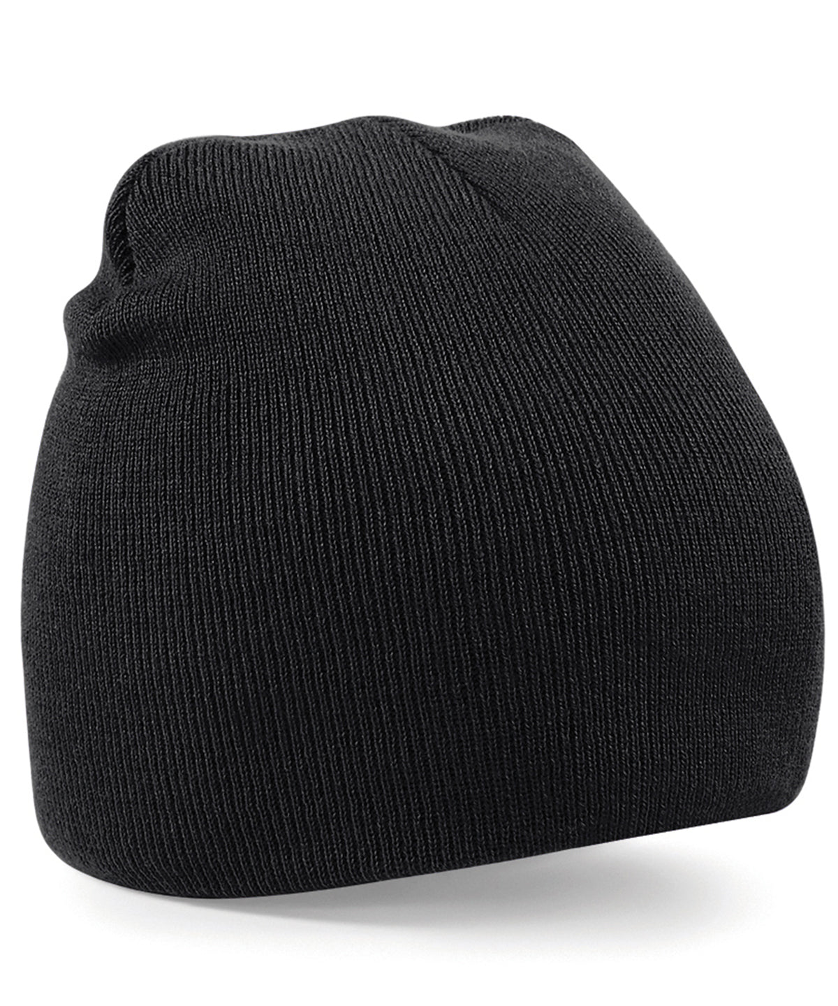 Two-tone pull-on beanie - Black