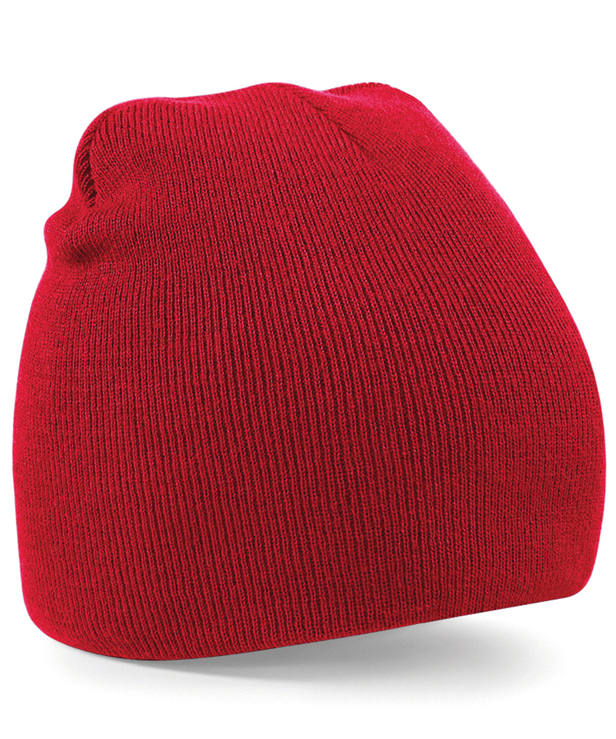Two-tone pull-on beanie - Classic Red