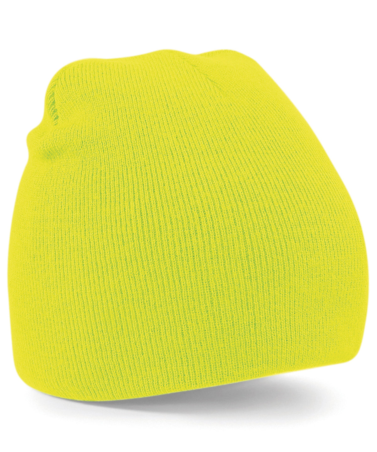 Two-tone pull-on beanie - Fluorescent Yellow