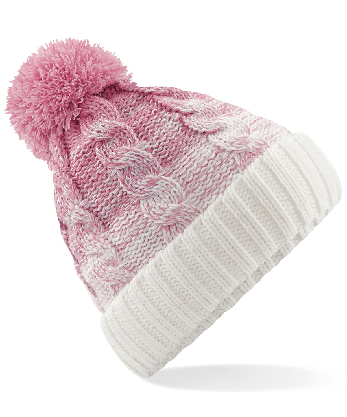 Ombré beanie - Dusky Pink/Off White
