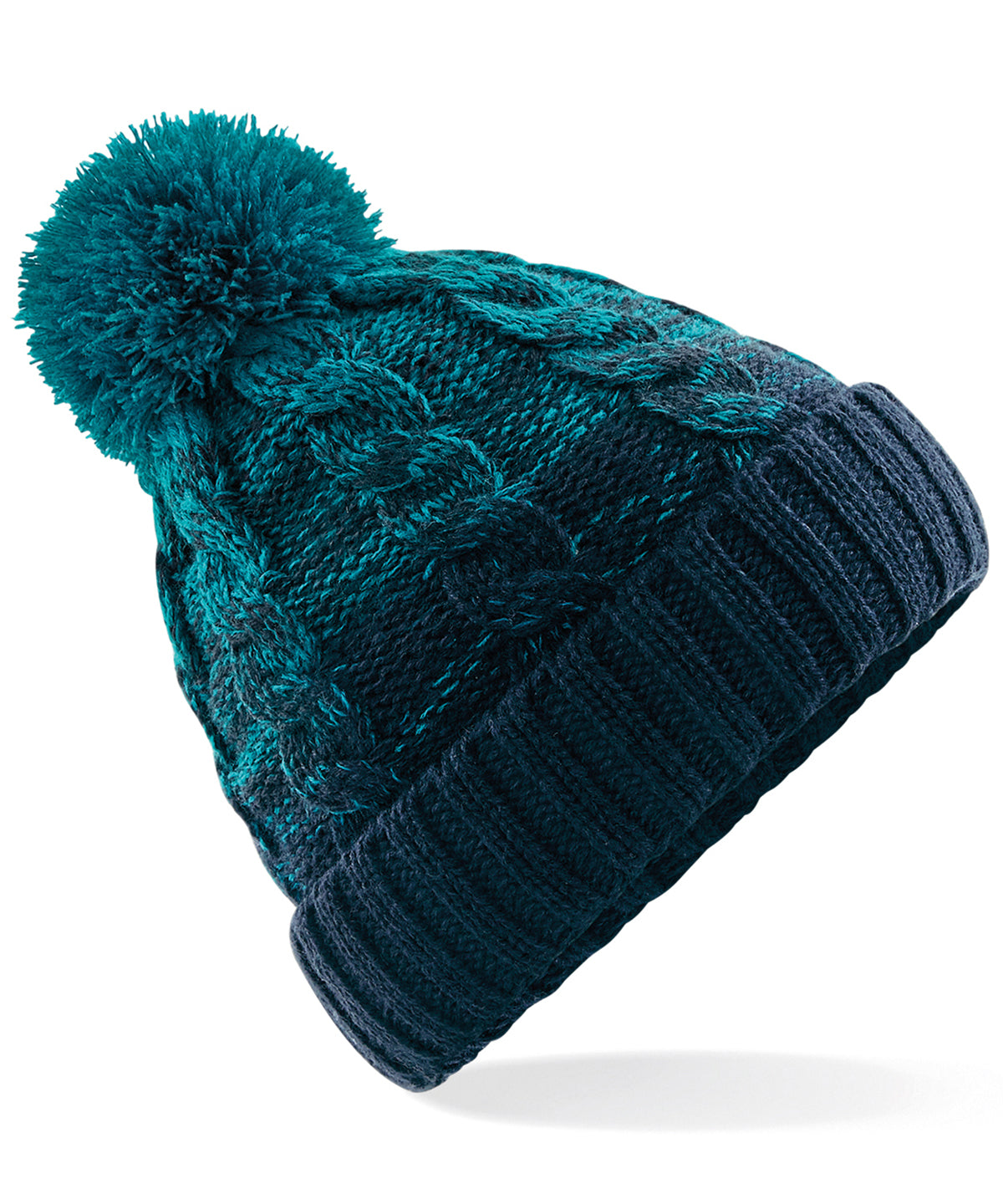 Ombré beanie - Teal/French Navy