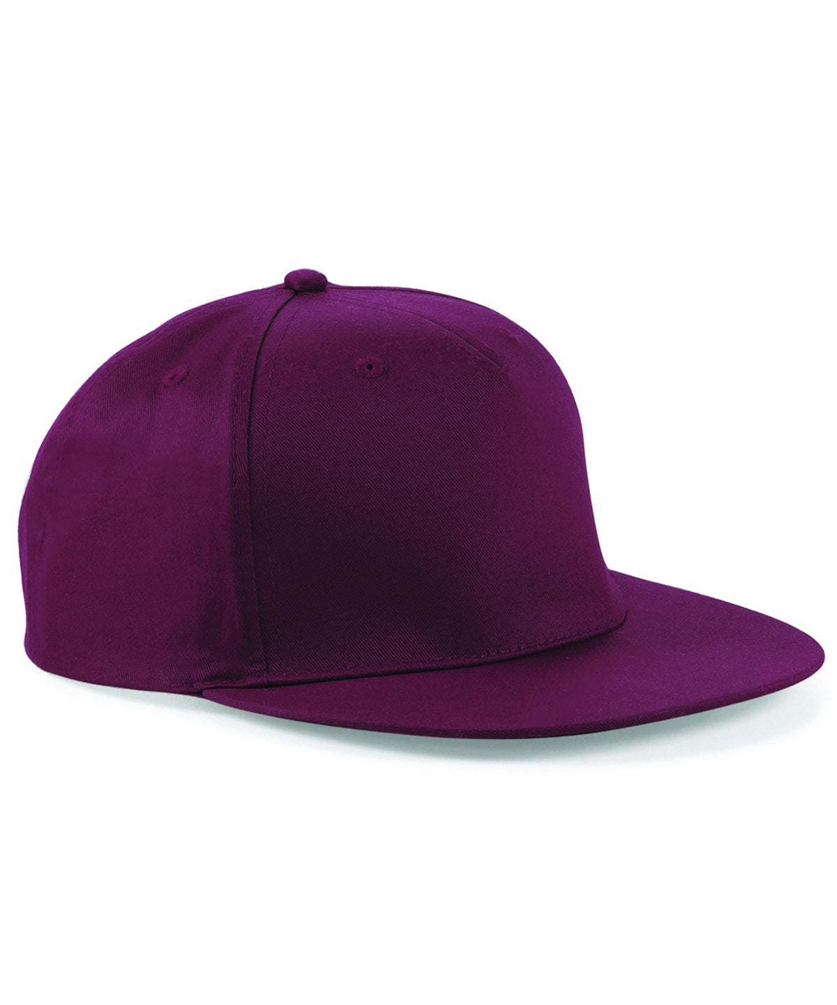 5-panel snapback rapper cap - Burgundy