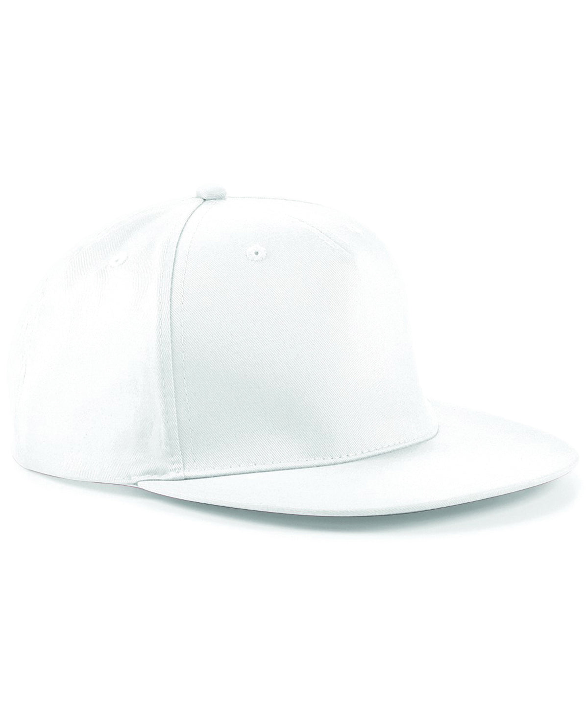 5-panel snapback rapper cap - White