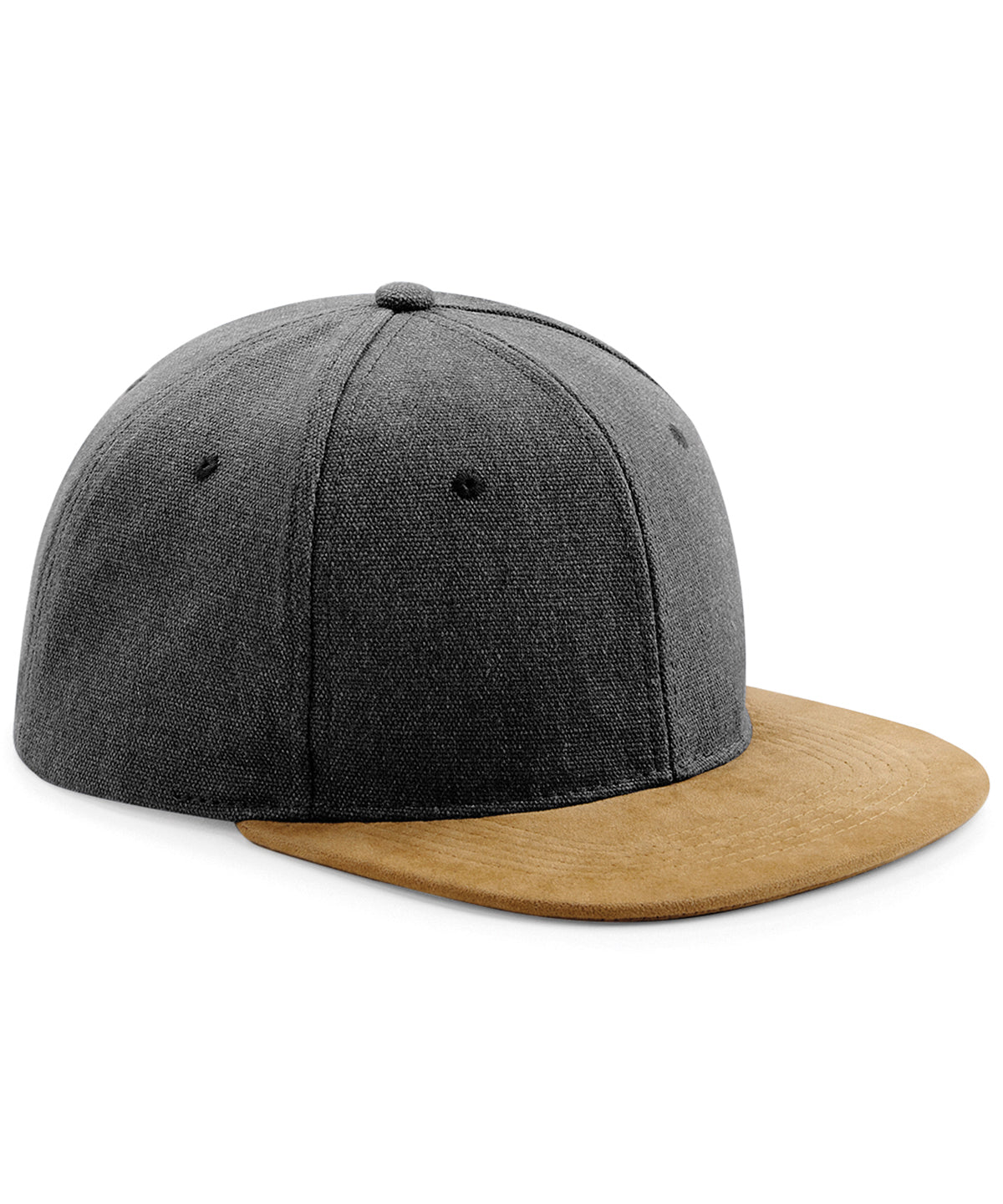 Suede peak snapback - Vintage Black