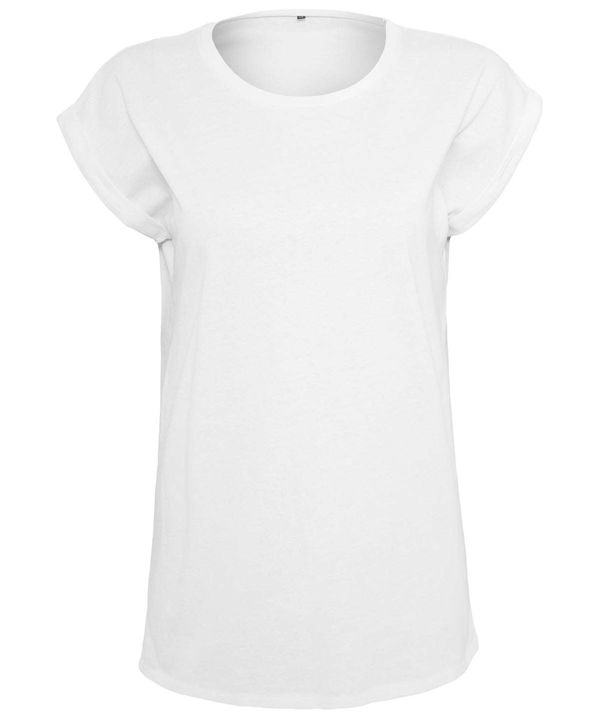 Women's extended shoulder tee - White*†