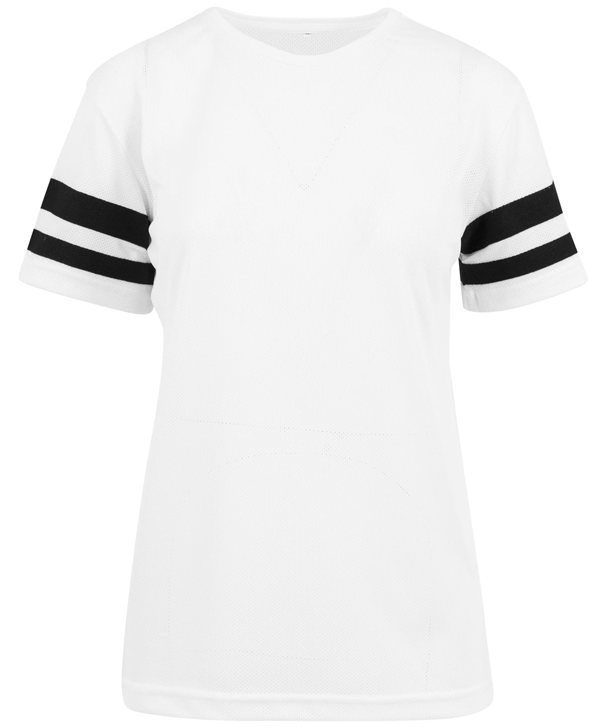 Women's mesh stripe tee - White/Black