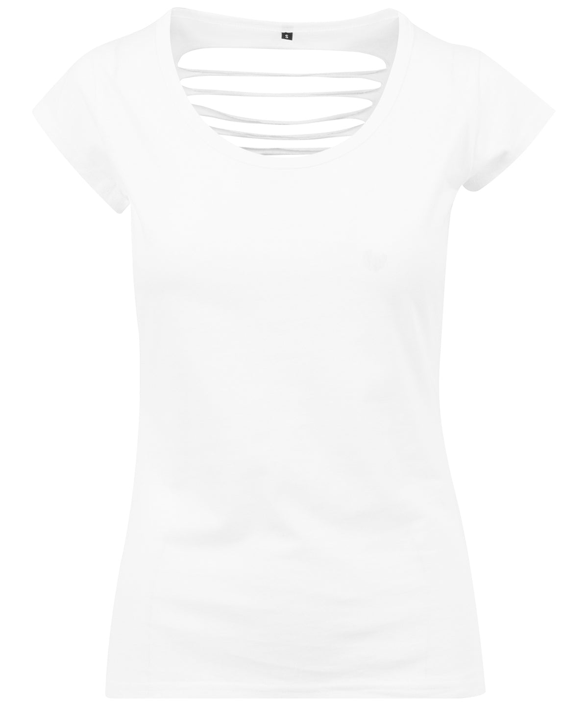 Women's back cut tee - White
