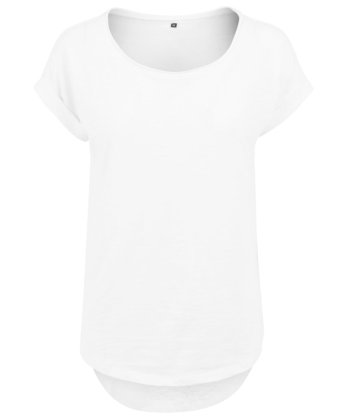 Women's long slub tee - White