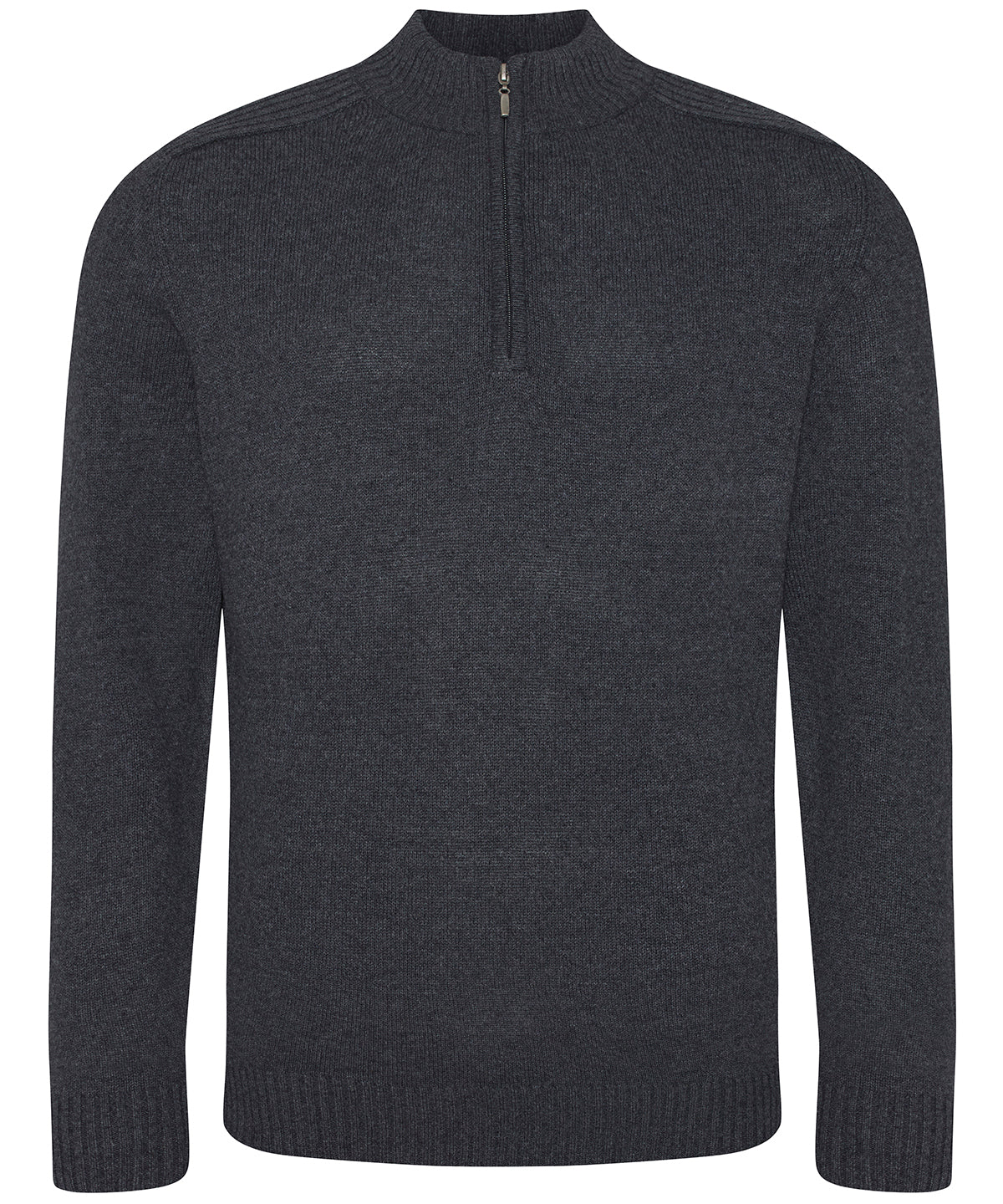 Wakhan ¼ regen zip knit sweater - Charcoal