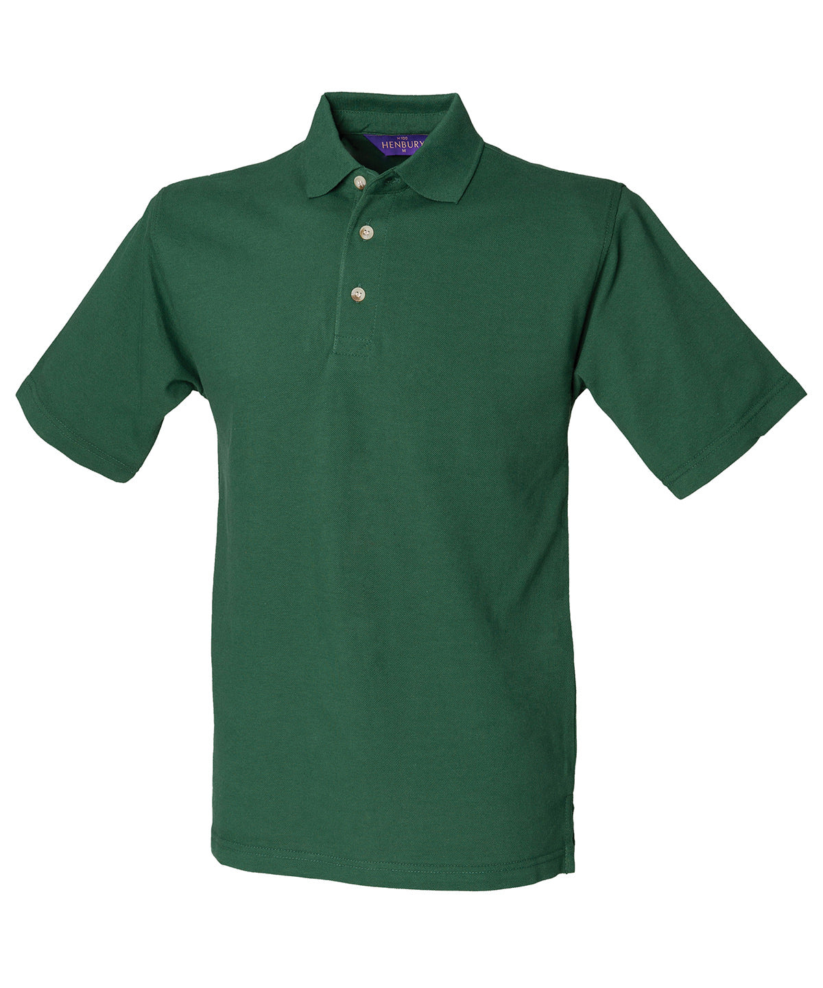 Classic cotton piqué polo with stand-up collar - Bottle