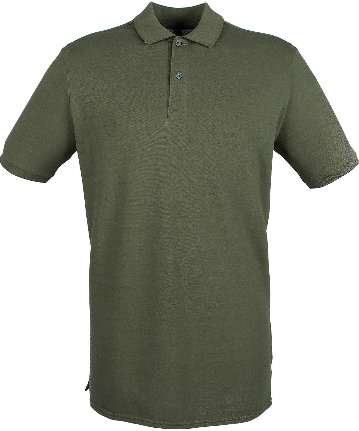 Micro-fine piqué polo shirt - Olive