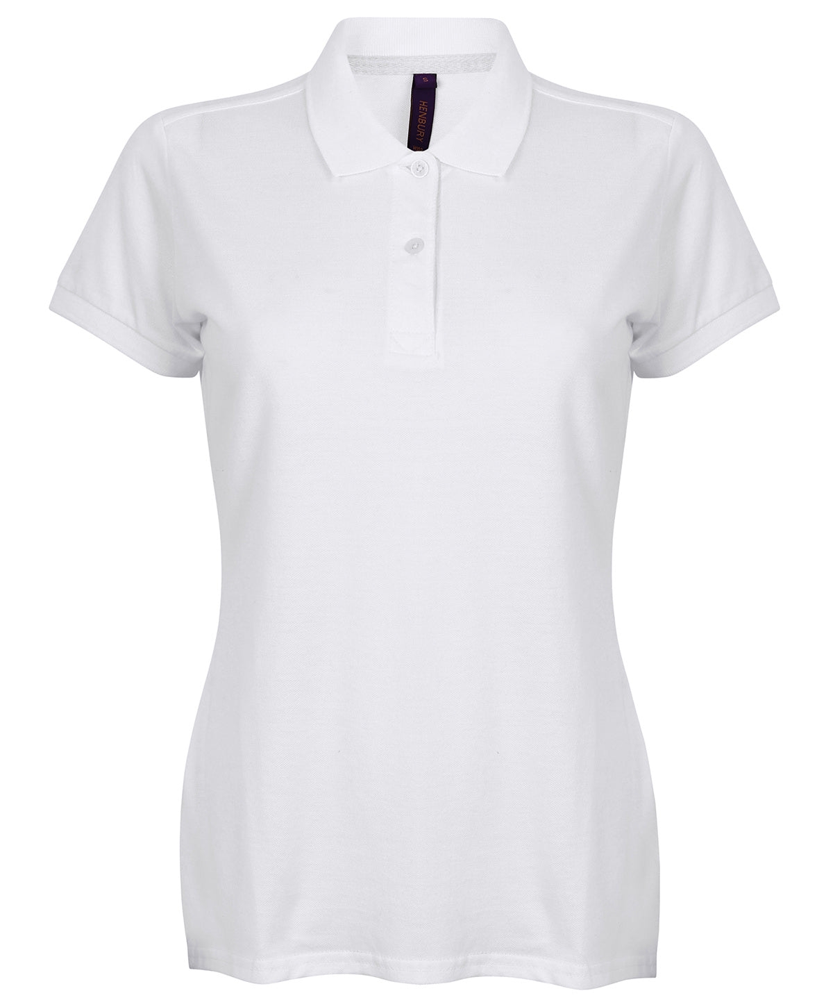 Women's micro-fine piqué polo shirt - White