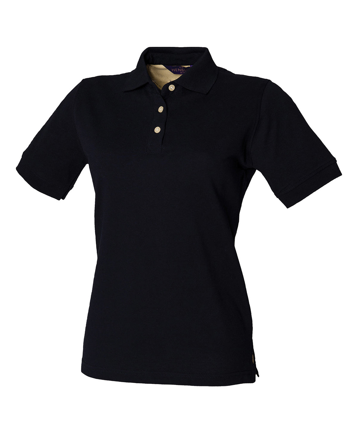 Women's classic cotton piqué polo shirt - Navy