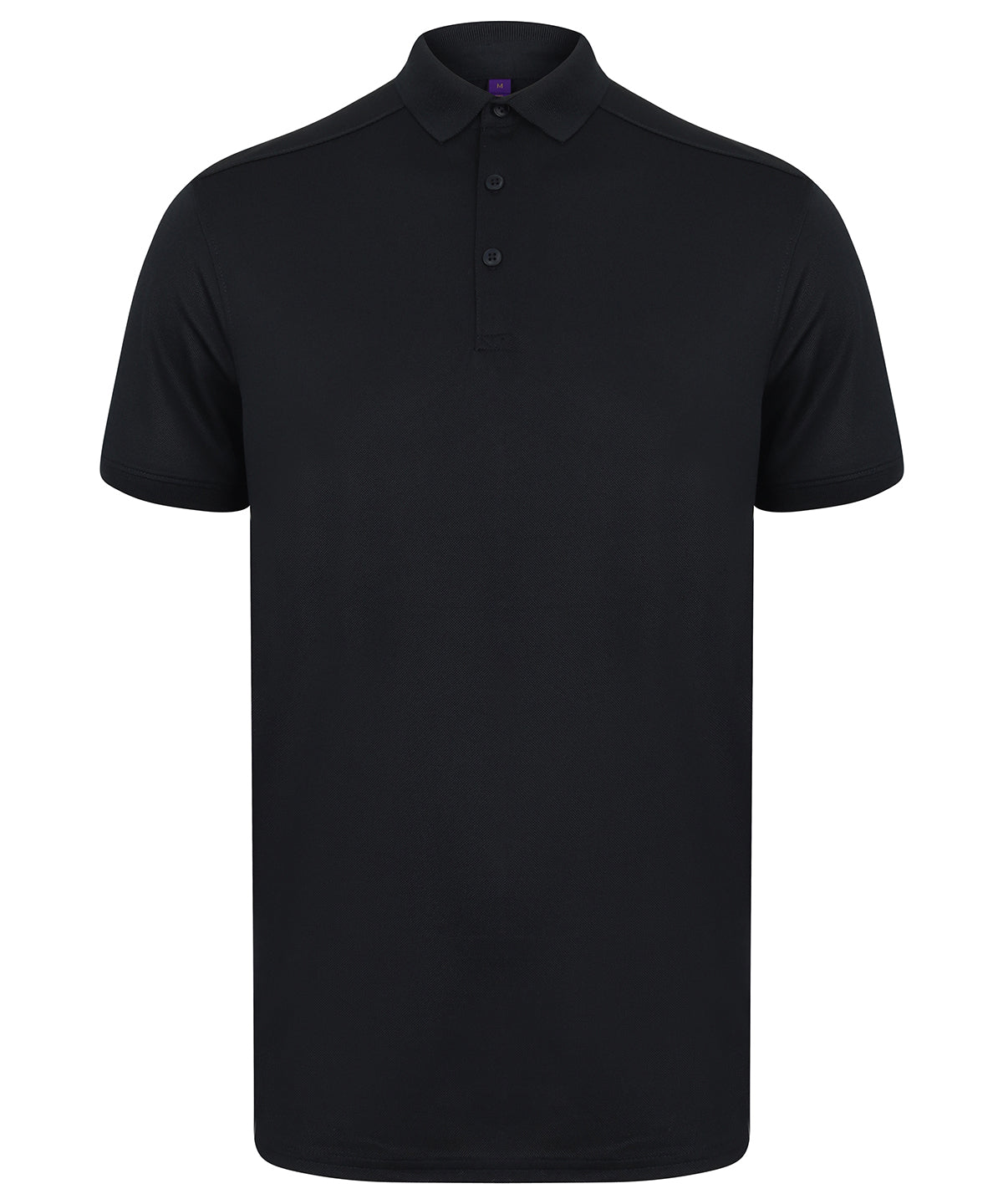 Stretch polo shirt with wicking finish (slim fit) - Navy