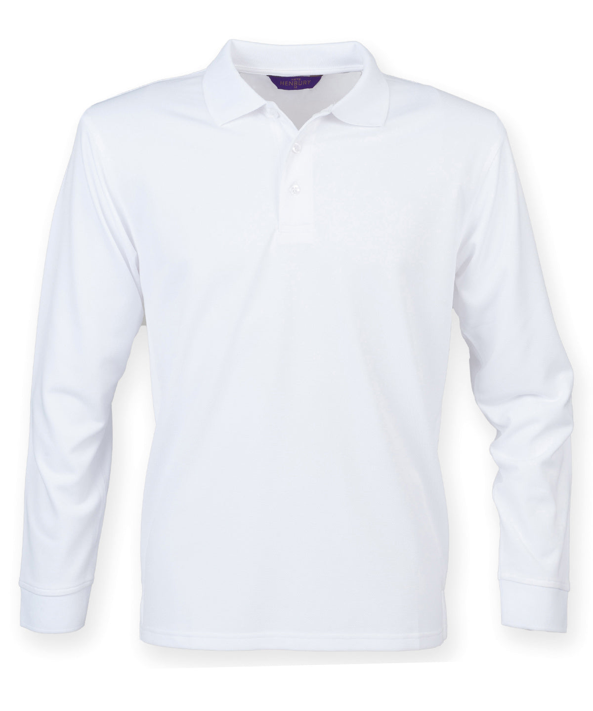 Long sleeve Coolplus® polo shirt - White