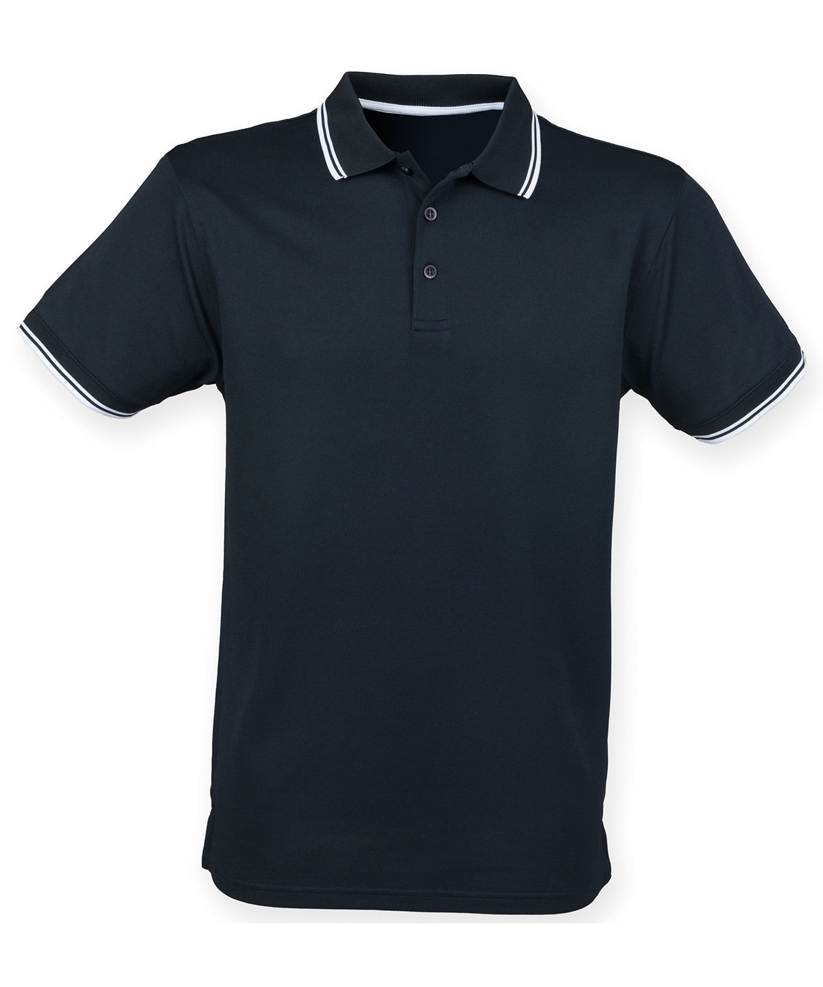 Double tipped Coolplus® polo shirt - Navy/White