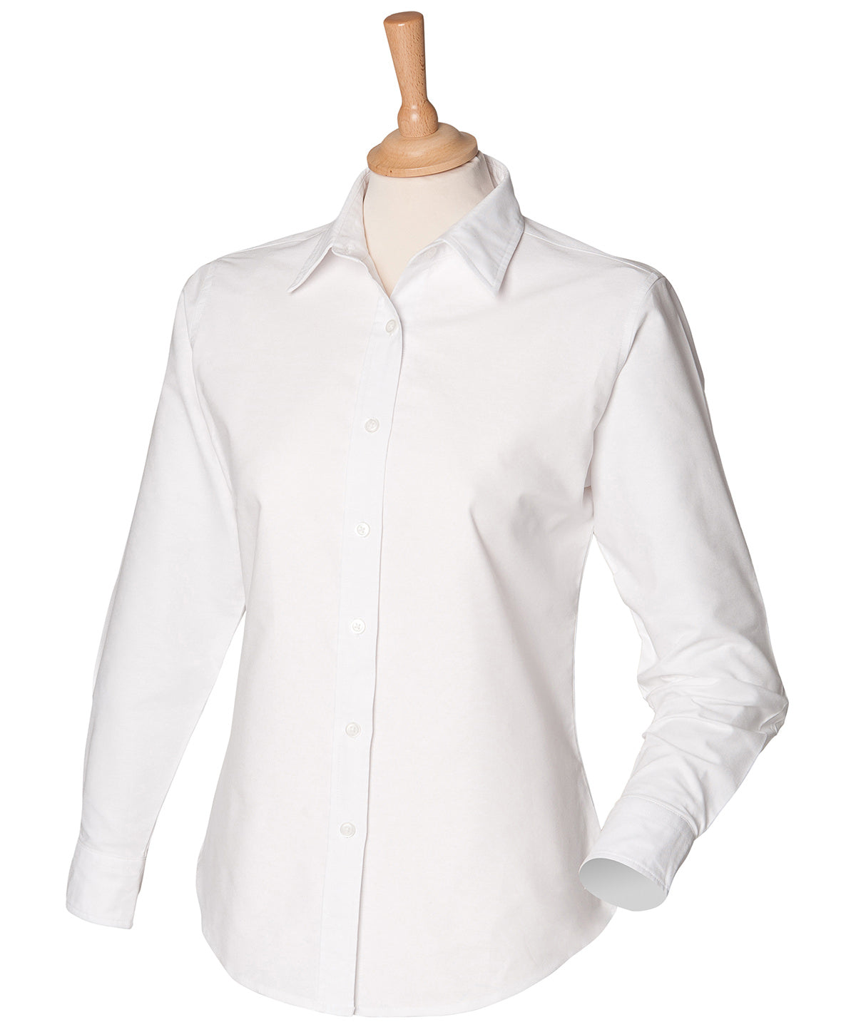 Women's classic long sleeve Oxford shirt - White
