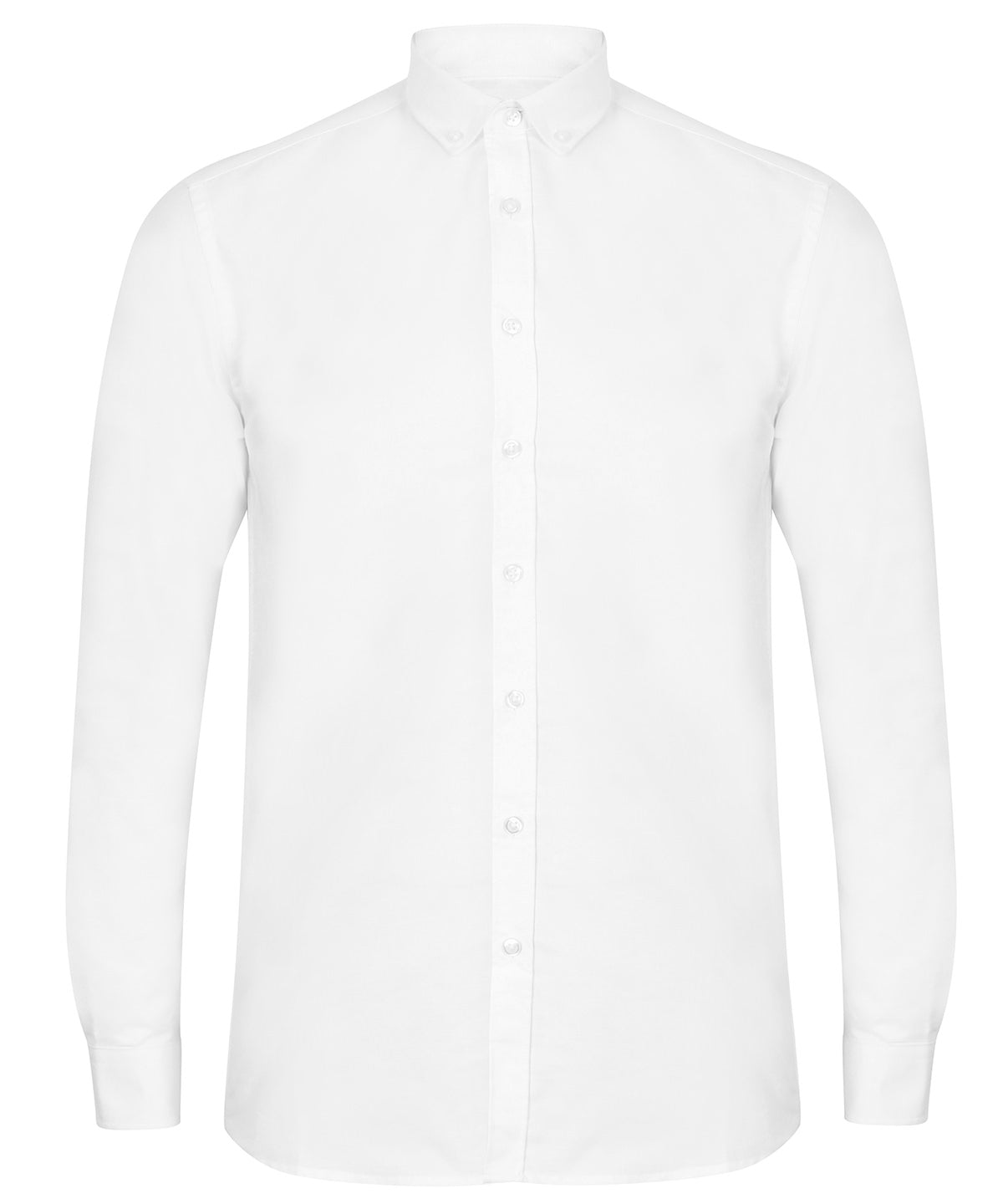 Modern long sleeve Oxford shirt - White