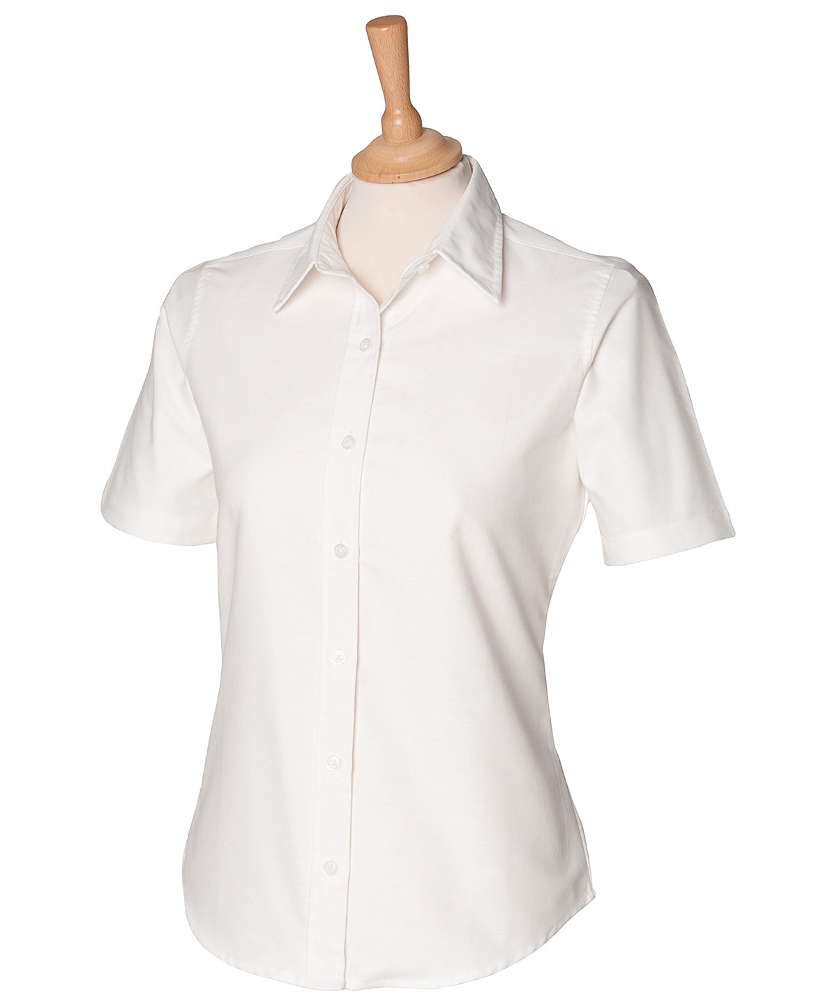 Women's short sleeve classic Oxford shirt - White