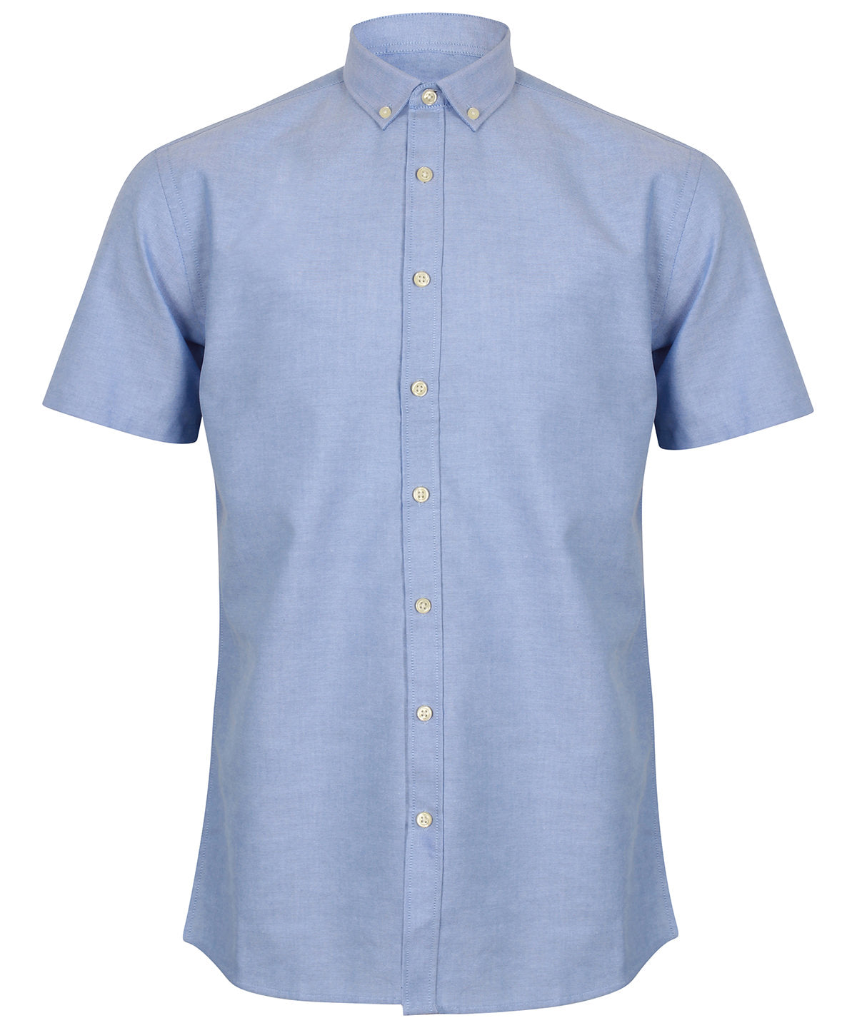 Modern short sleeve Oxford shirt - Blue