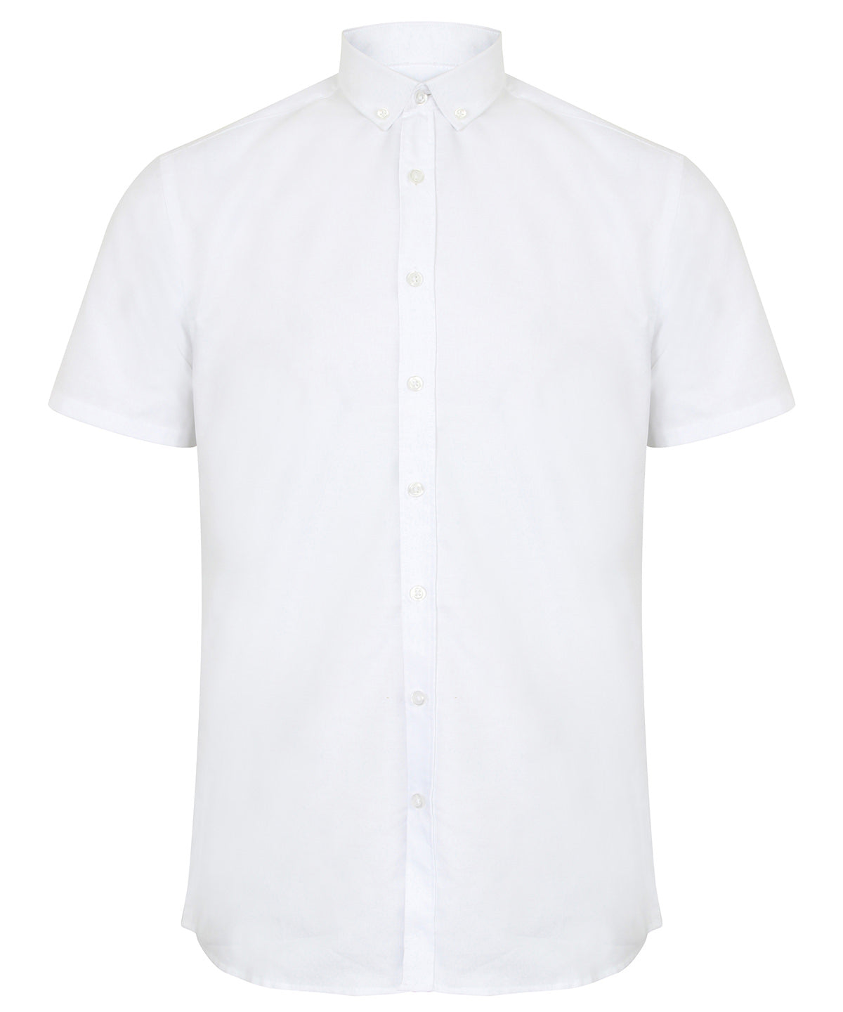 Modern short sleeve Oxford shirt - White