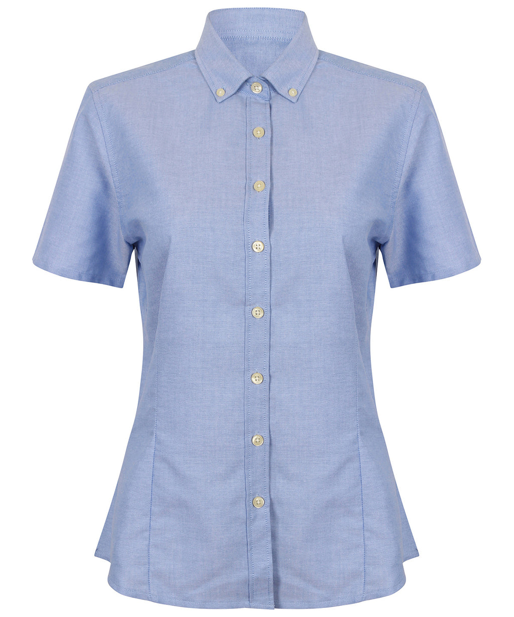 Women's modern short sleeve Oxford shirt