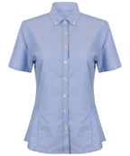 Women's modern short sleeve Oxford shirt