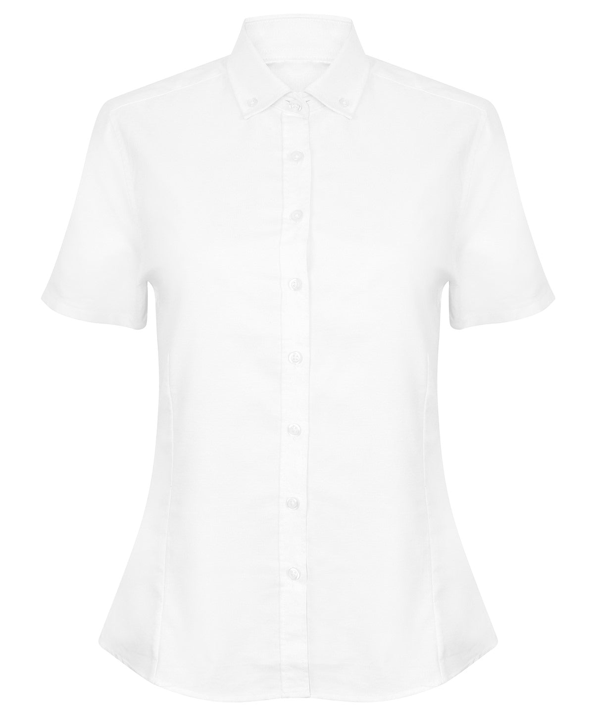Women's modern short sleeve Oxford shirt - White