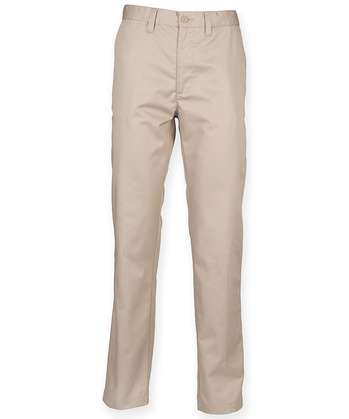65/35 flat fronted chino trousers - Stone