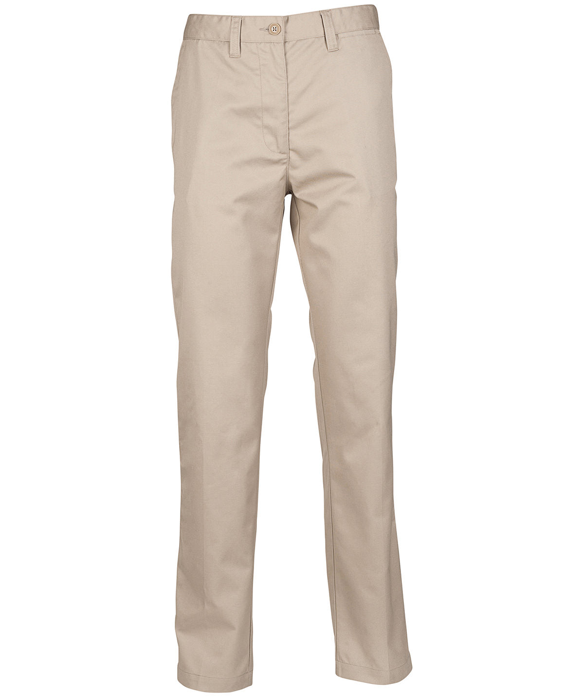 Women's 65/35 flat fronted chino trousers - Stone