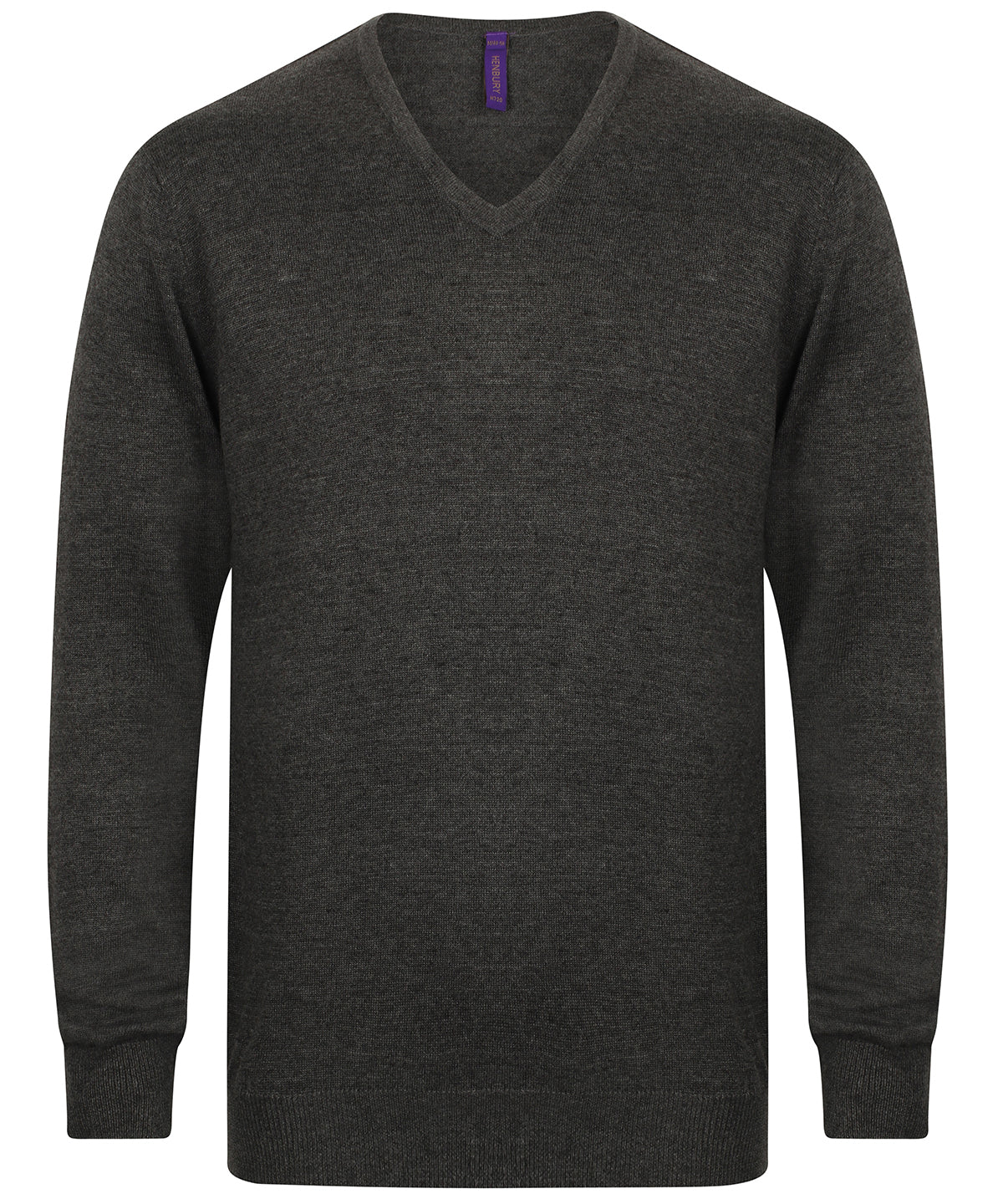 12 gauge v-neck jumper - Grey Marl