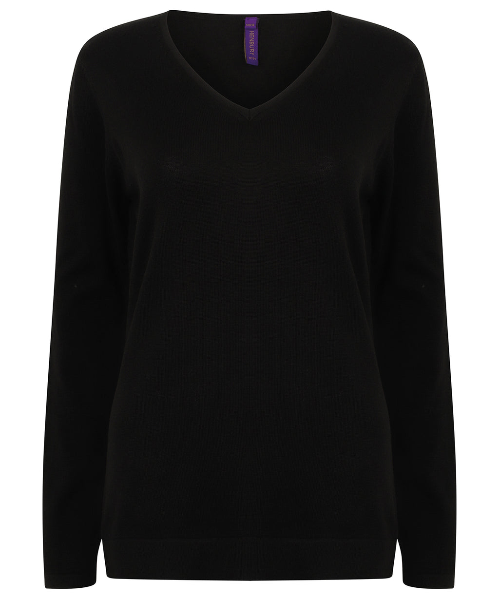 Women's 12 gauge v-neck jumper