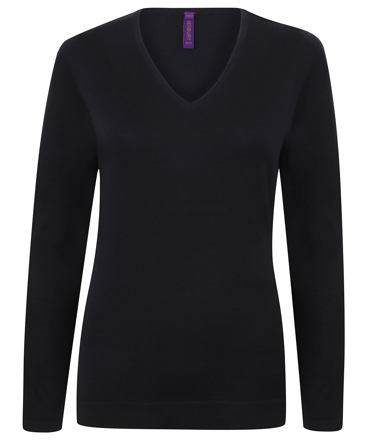 Women's 12 gauge v-neck jumper - Navy