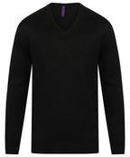Cashmere touch acrylic v-neck jumper