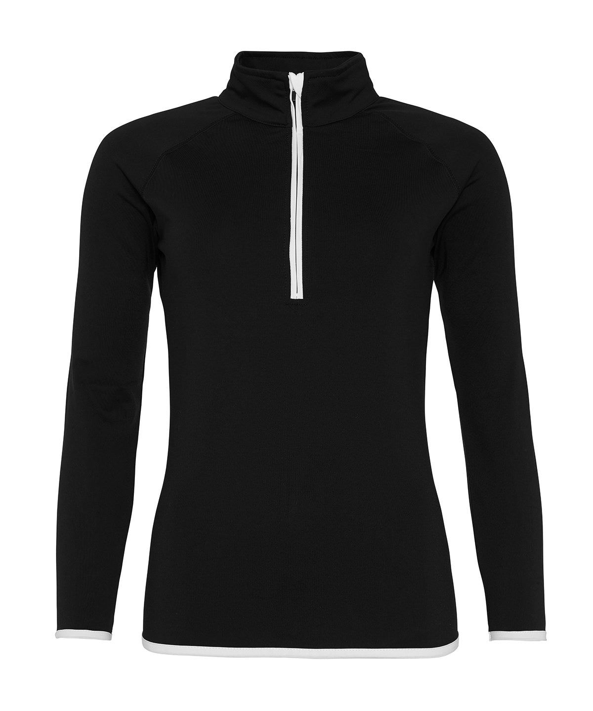 Women's cool ½ zip sweatshirt - Jet Black/Arctic White